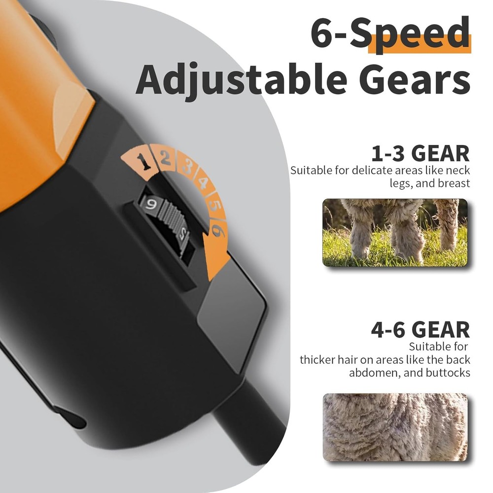 Heavy Duty Sheep Shears 1200W 6 Speed Adjustable