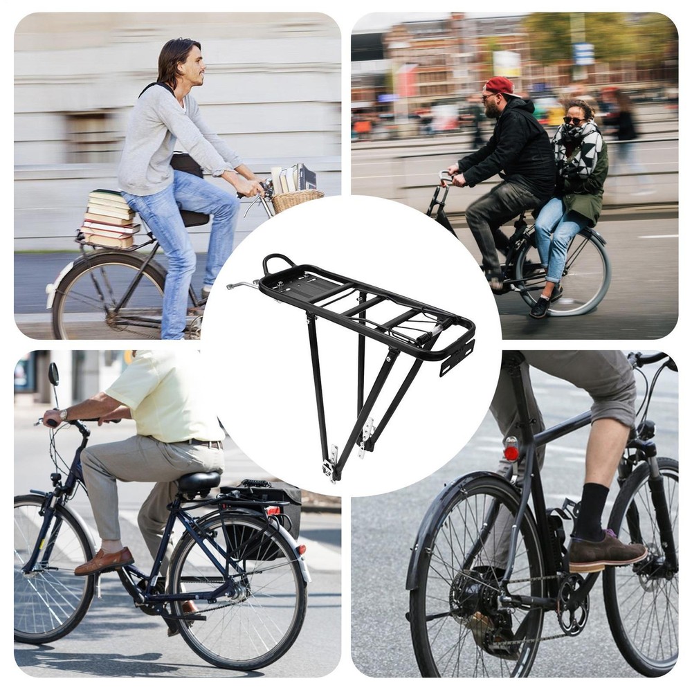 Rear Cycling Rack 77lbs Sturdy Pannier Rack Cargo Rack Mount Solid