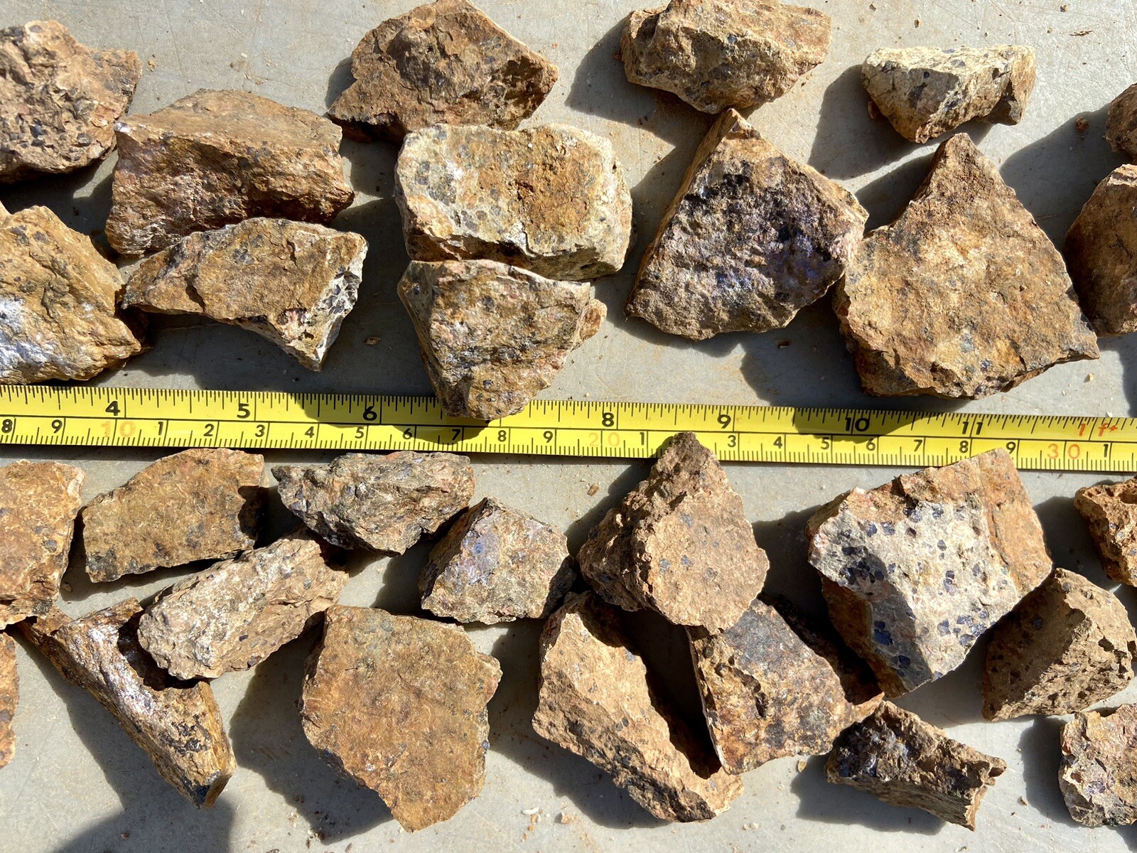 QUALITY* 3# Tumble Size Pieces of Llano, TX “Llanite” Approx. 50 Pcs Per Lot