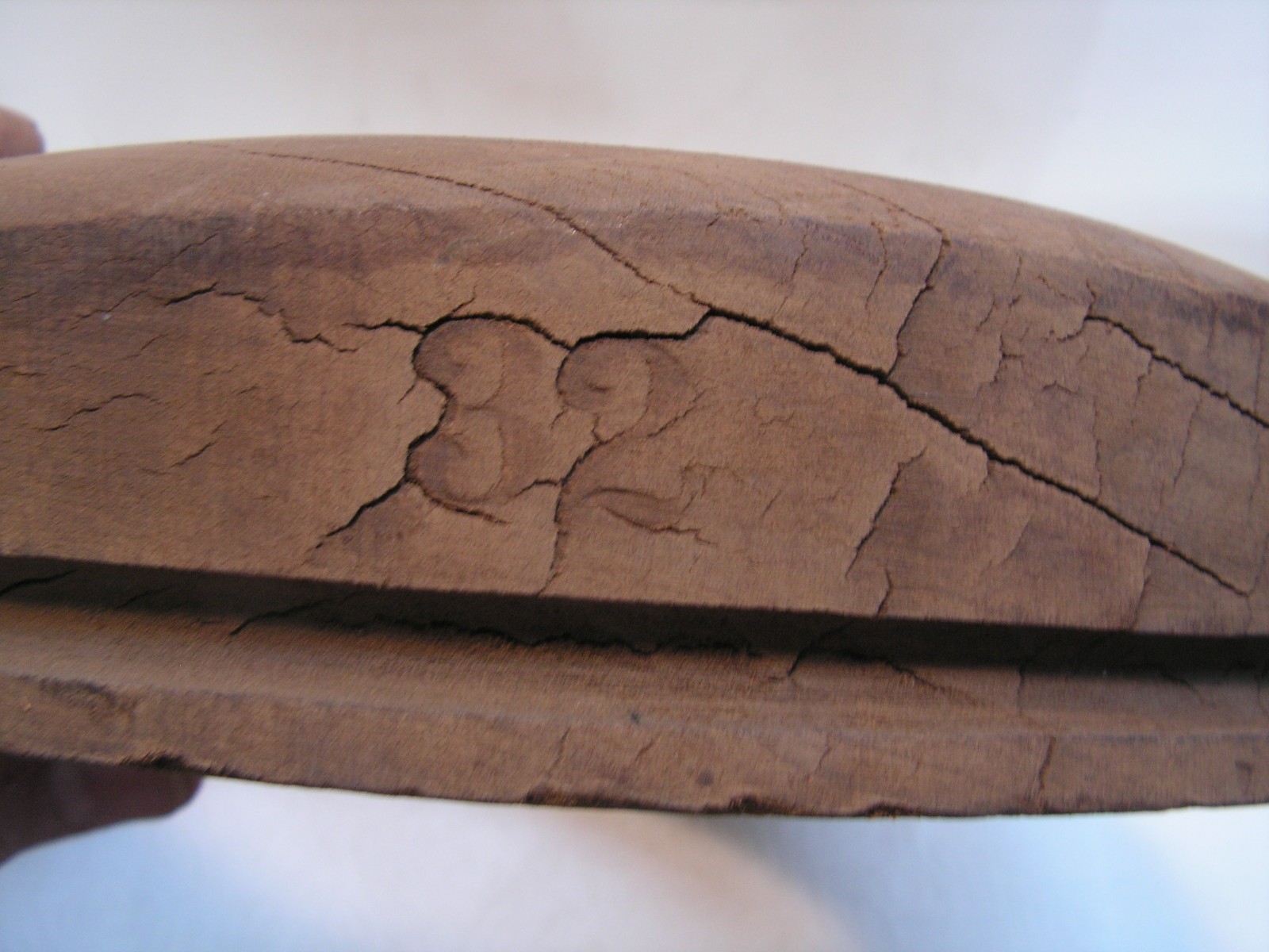 Antique Wooden Block Hat Brim Mold Millinery Form 32 6 3/4 2 5/8? 11" 12 5/8"