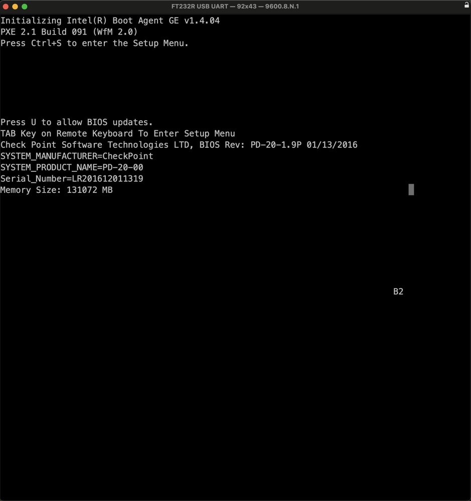 Check Point Software Technologies LTD Model PD-20 (Config #1)