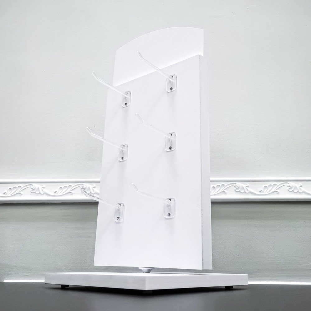 12-Hook Countertop Spinner Display Compact Design, Lightweight, Easy Assembly