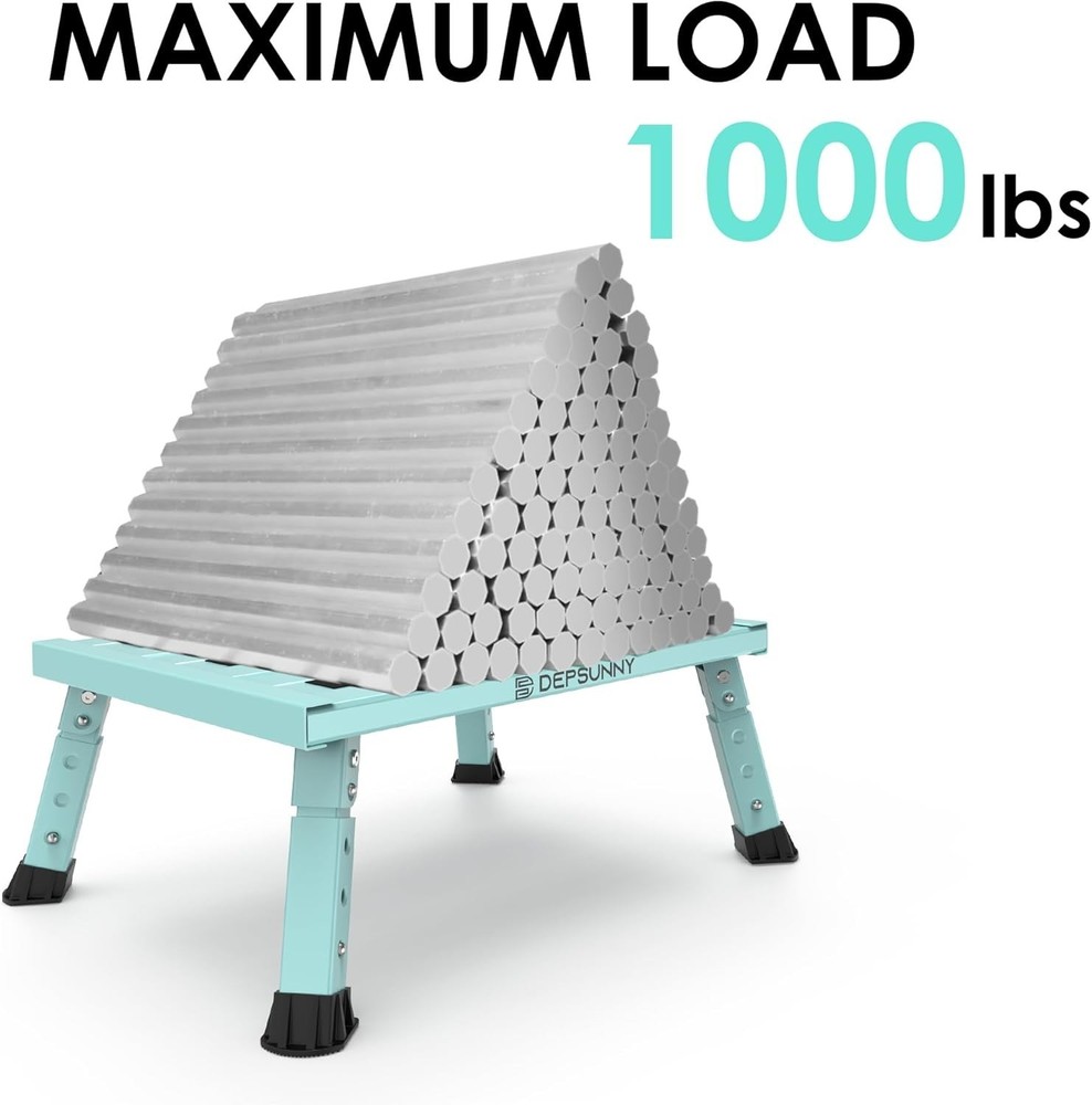 Non-Slip Adjustable Height Aluminum RV Step Stable Foldable Platform Step Stool