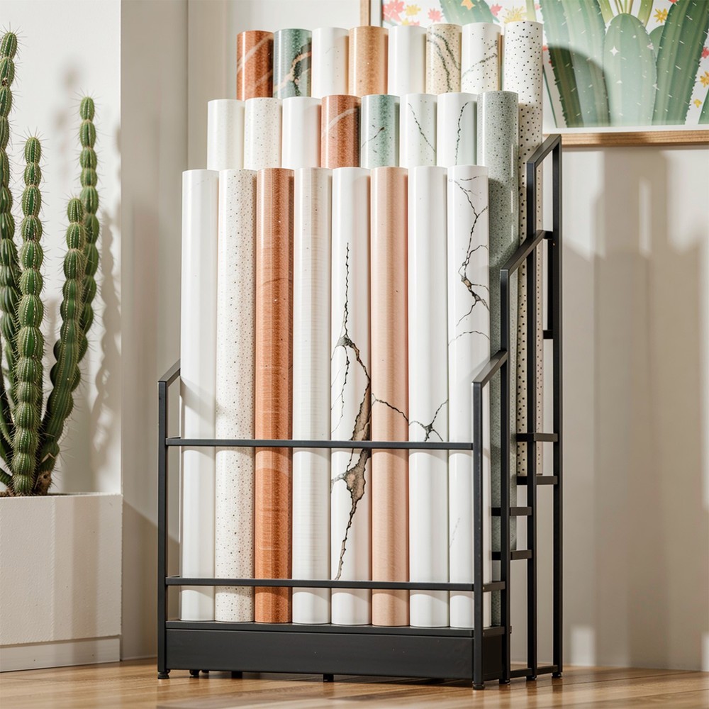 Fabric Roll Storage Rack Textile Fabric Display Rack Fabric Display Shelf
