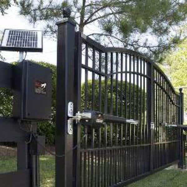 Medium Duty Single Swing Gate Opener Solar Panel Combo Kit Smart Capable