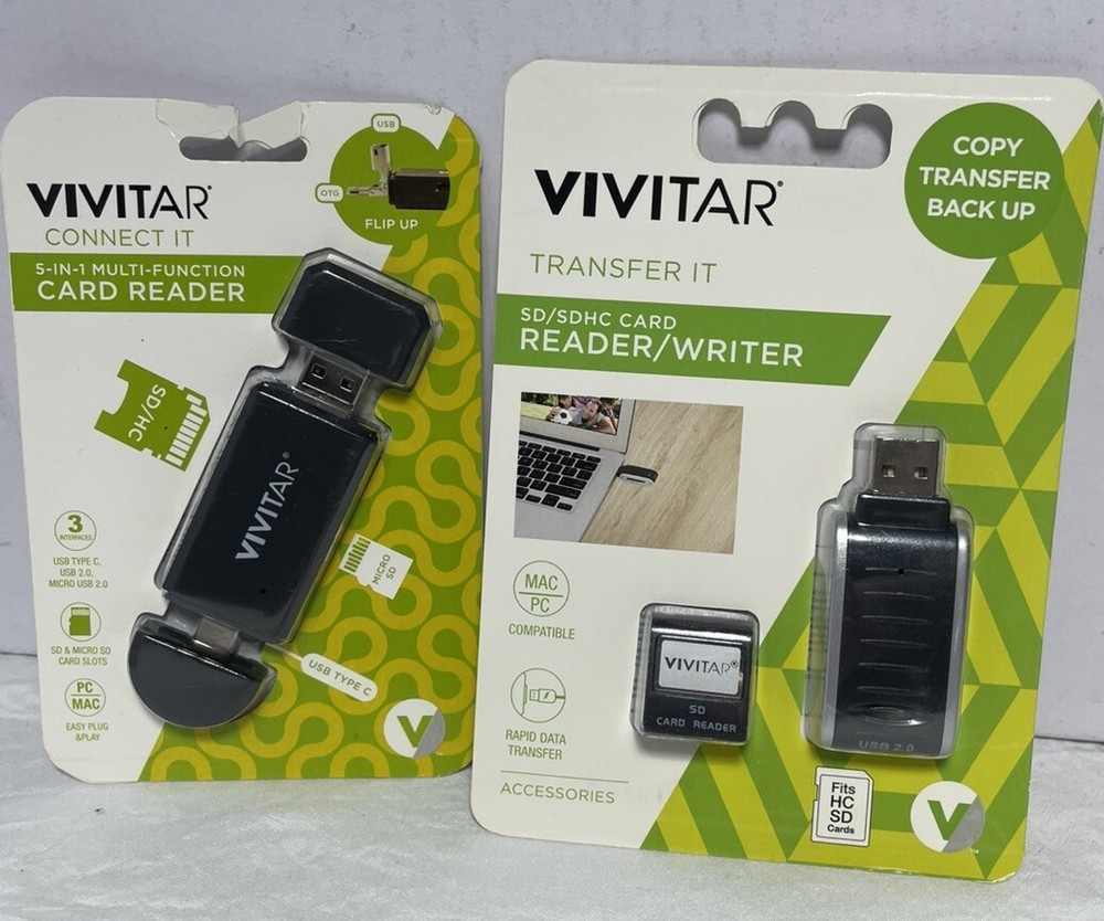 Vivitar Connect It Card Reader & Vivitar Transfer It Card Reader/Writer