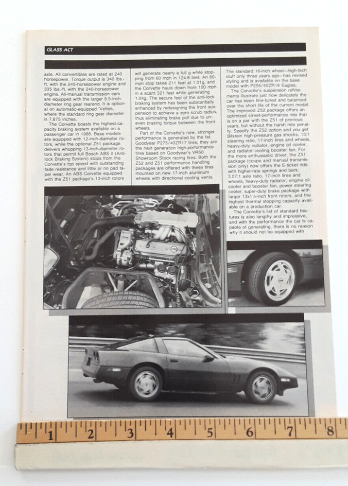 1988 CORVETTE ORIGINAL ARTICLE