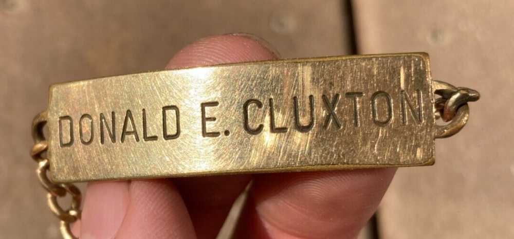 WW2 USAAF US Army Air Force ID Identification Bracelet Lt. Colonel