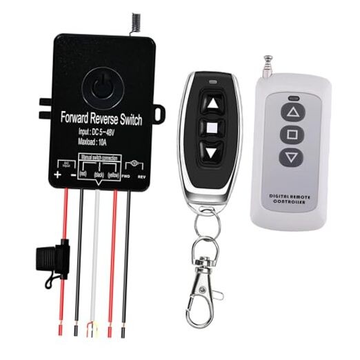 Waterproof Forward Reverse Remote Control Switch up to 168 FT,DC 5V to 48V