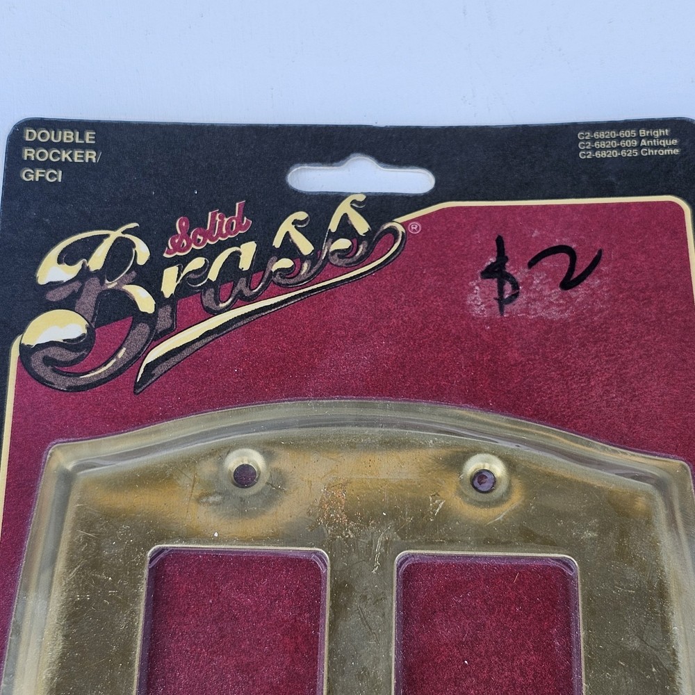 Ives Artisan Collection Solid Brass Double Outlet Plate Covers NIP