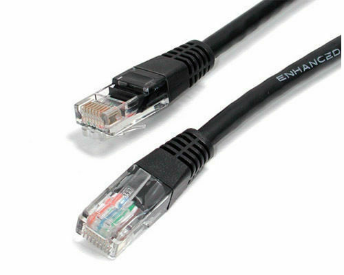 2 Pack Lot - 15ft CAT5e Ethernet Network LAN Router Patch Cable Cord Wire Black