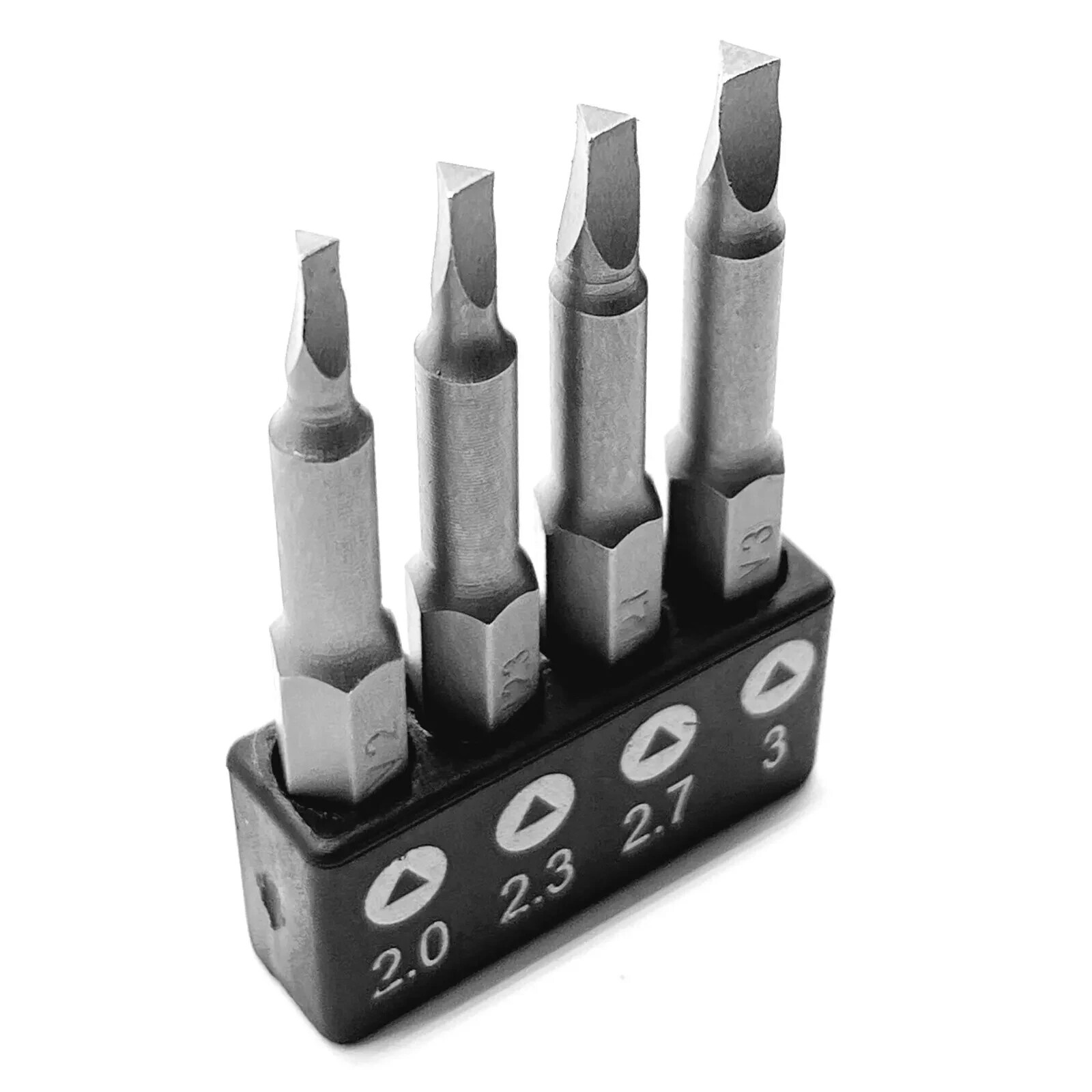 4 pcs OHIY Triangle Drive Screwdriver Insert Bit Set CR-V Steel 2in Long Shank