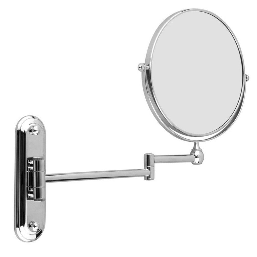 10x Magnifying Wall Mounted Makeup Bathroom Mirror Adjustable Height Double-Side