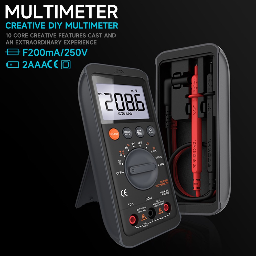 6000 Counts with DC/AC Voltmeter; Measures Voltage Digital Multimeter Tester