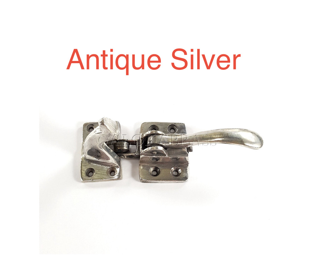 1/2" offset Solid Brass Rare 5" Ice Box Catch Lever heavy old style cast kitchen