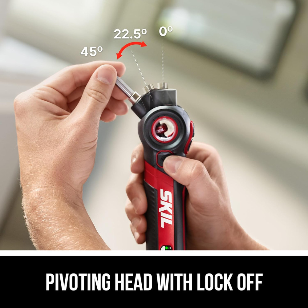 Twist 2.0 Rechargeable 4V Screwdriver with Pivoting Head, Torque Setting, USB-C