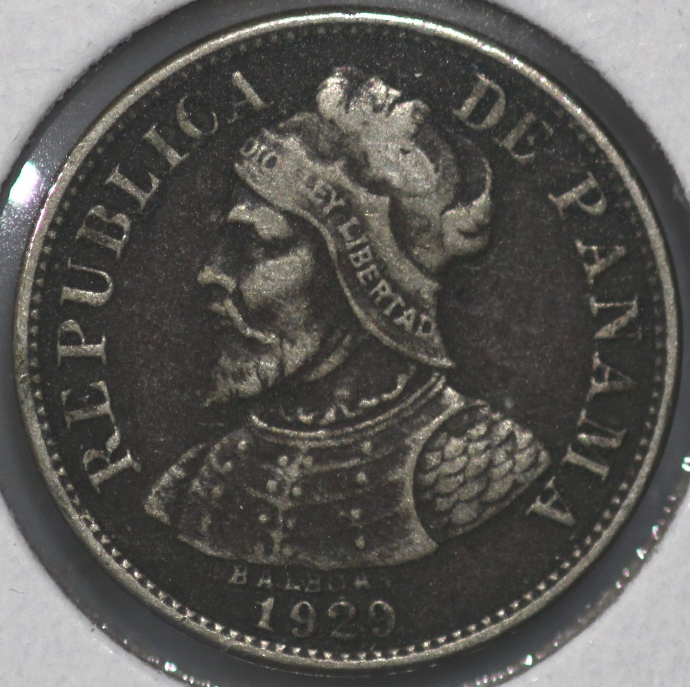 1929 Panamanian 2.5 Centimes Nice Details Both Sides As Shown