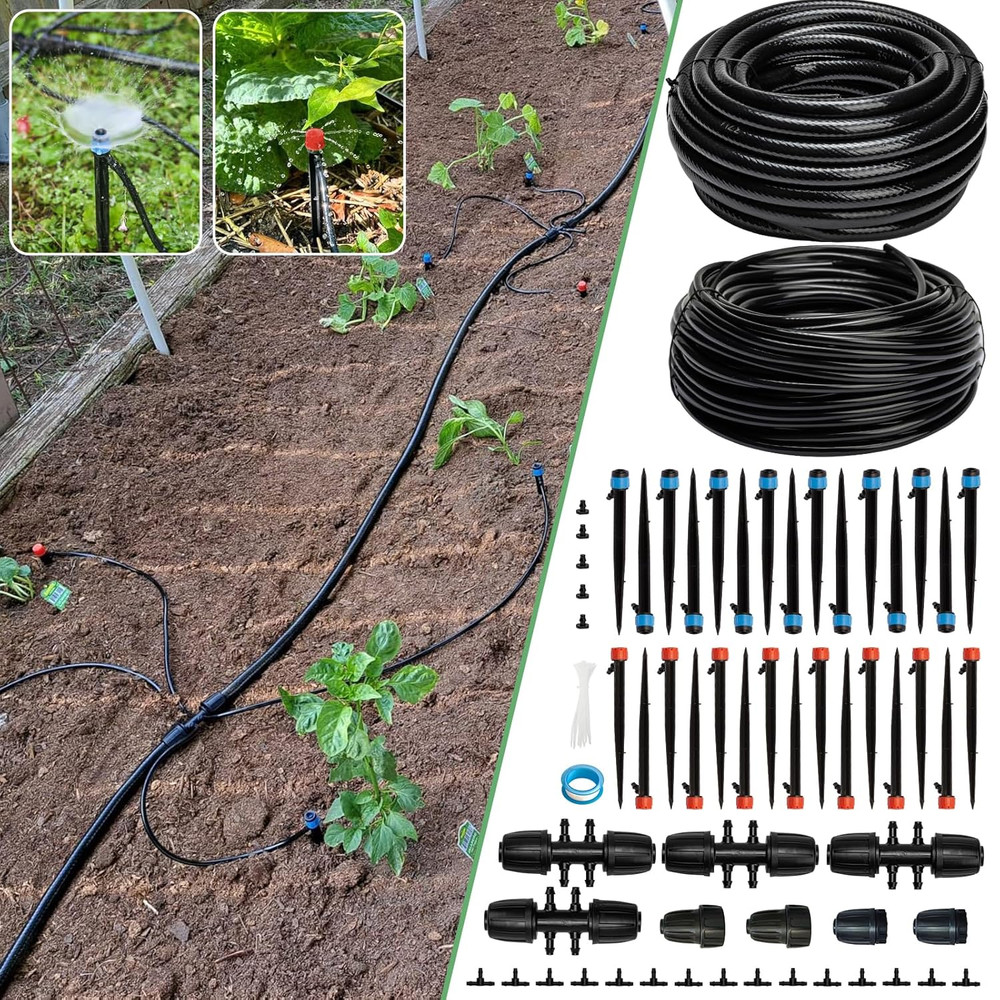 240FT Drip Irrigation System Kit, Automatic Garden Watering System for Plant, Gr