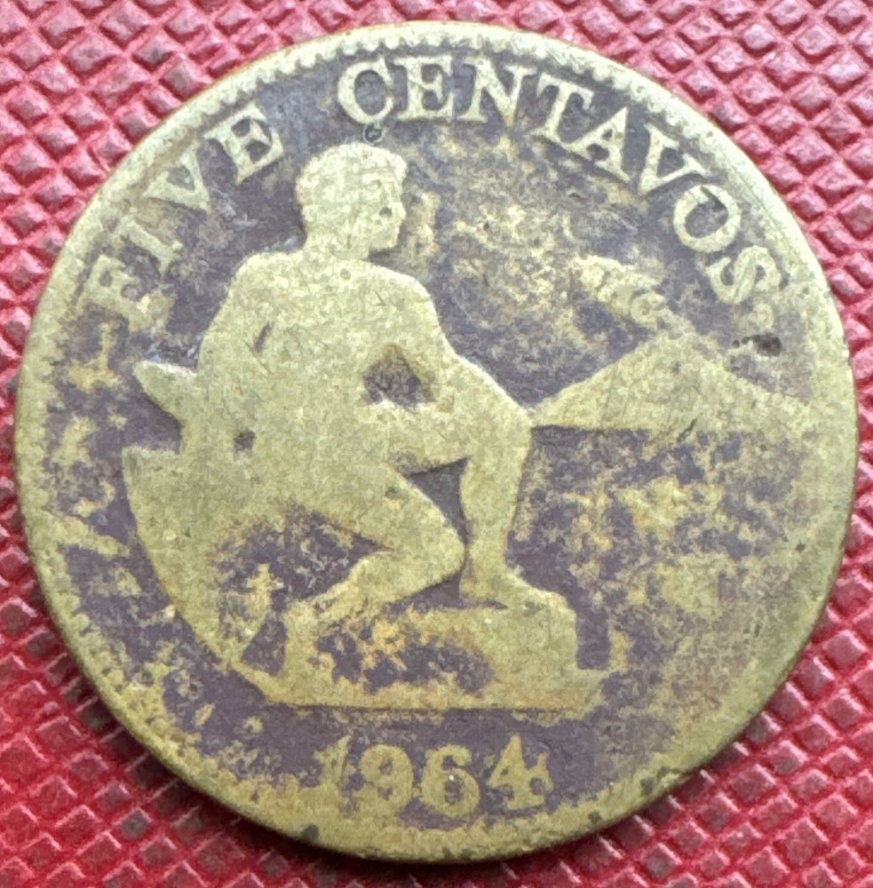 Philippines 1964 Brass 5 Centavos. KM# 187