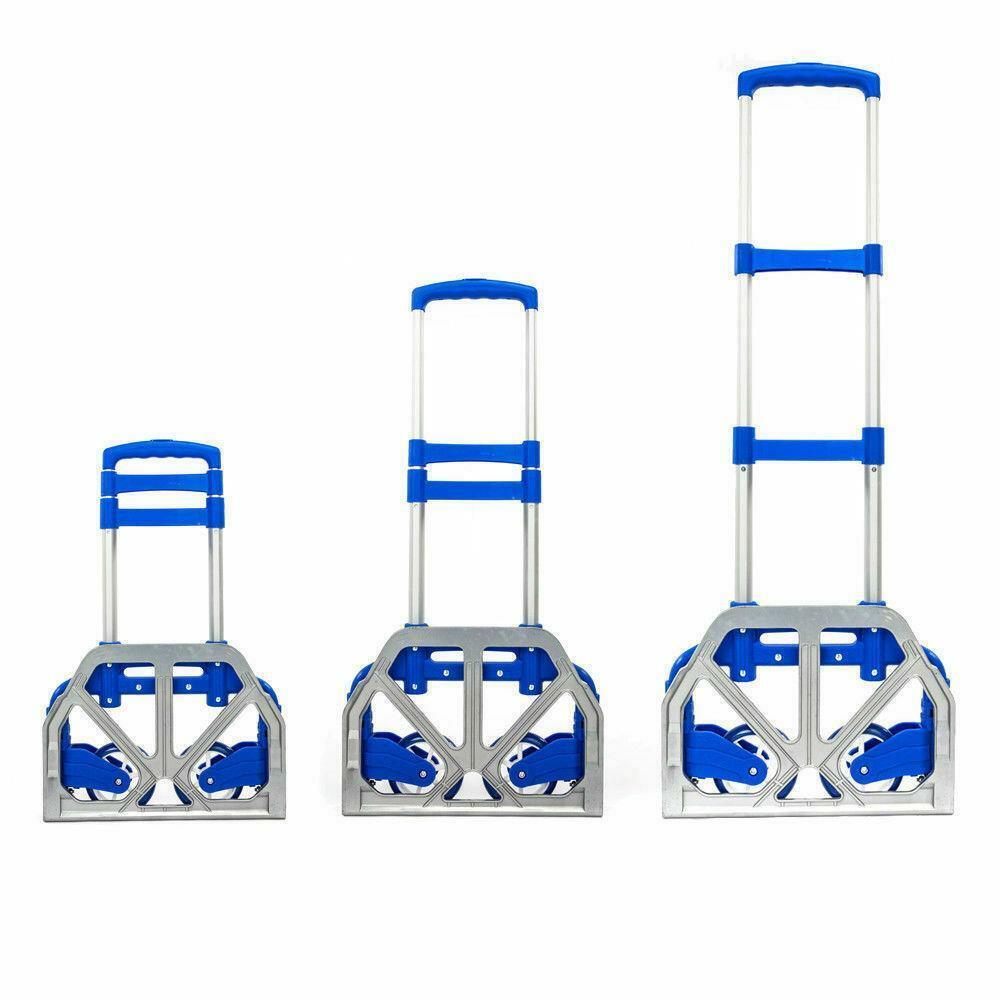 Cart Folding Dolly Push Truck Hand Trolley Luggage Aluminium Bungee Cord New