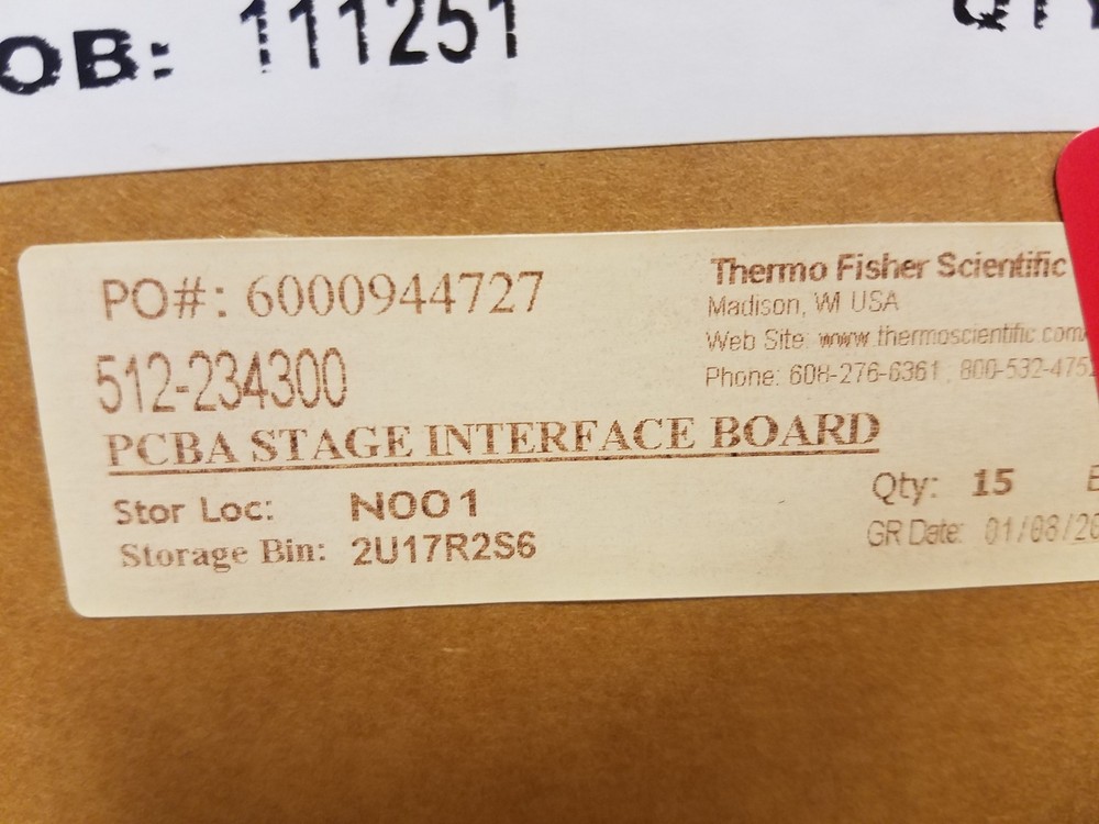 Thermo Scientific PCBA Stage interface board ( PN: 512-234300 ) / 050-006502