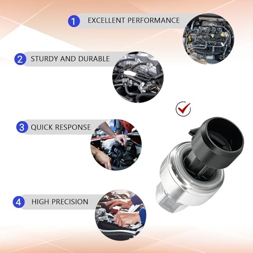 AC High Pressure Sensor Switch Replace OEM# 1551343 13587668 HVAC Silver