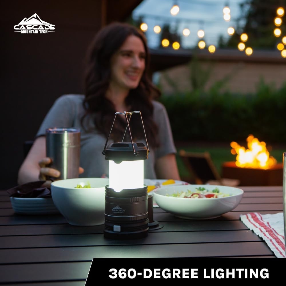 Pop-Up IPX4 Water-Resistant LED Lantern with 4 Light Modes - 3 Pack