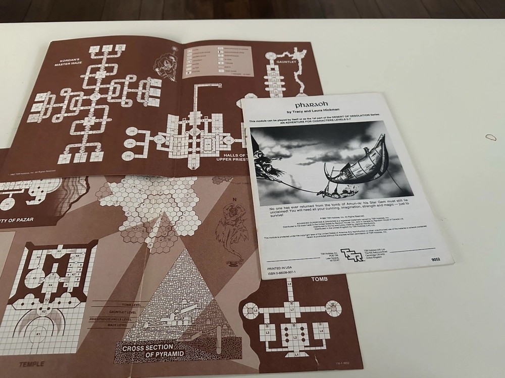 Advanced Dungeons & Dragons Module: I3 Pharaoh | Insane Condition 9052 TSR 1982