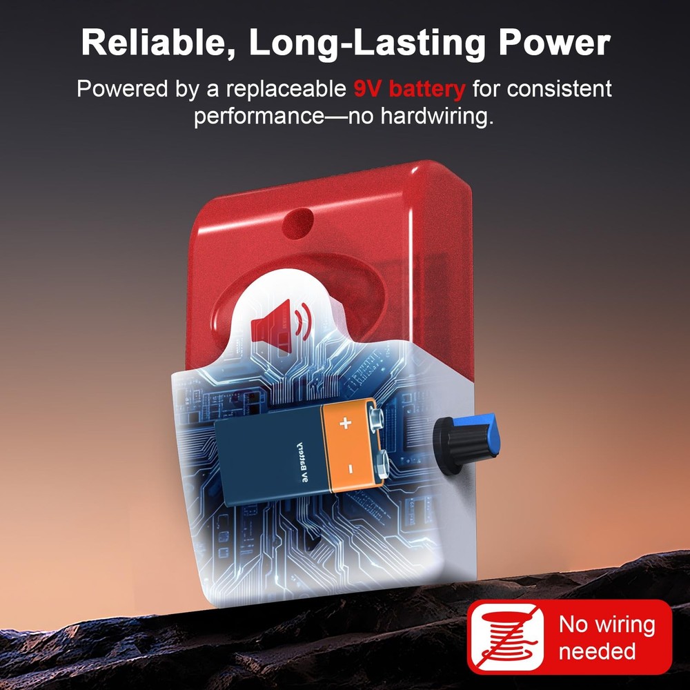 Exit Door Alarm with 110dB Siren, Emergency Exit Security Device, Easy Instal...