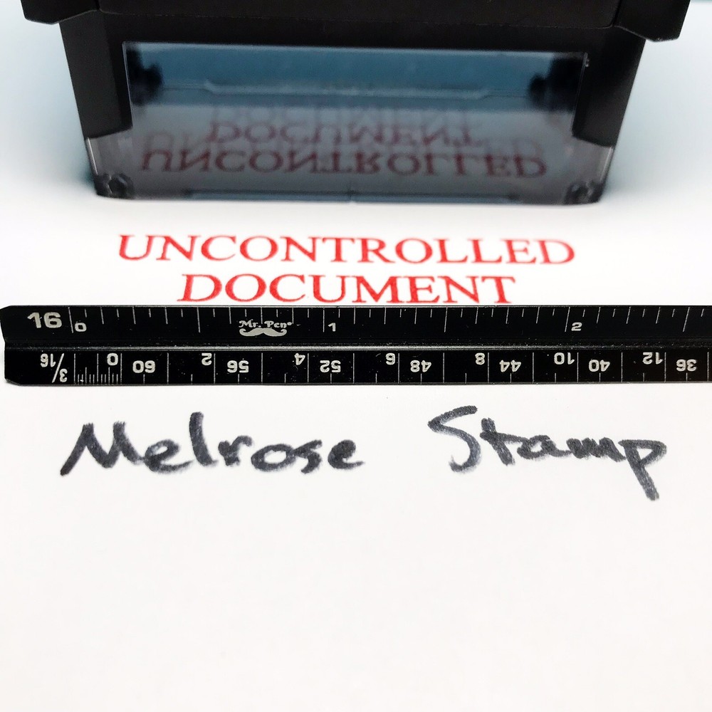Uncontrolled Document Rubber Stamp Red Ink Self Inking Ideal 4913