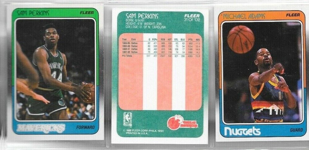 only .99 ea!! - 1988 fleer basketball set lot cards!! - you pick from dropdown
