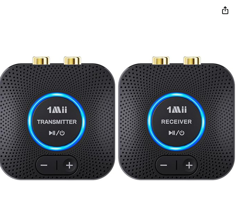 1Mii B06Set 2.4GHz Wireless Audio Transmitter Receiver Set 260ft Long Range