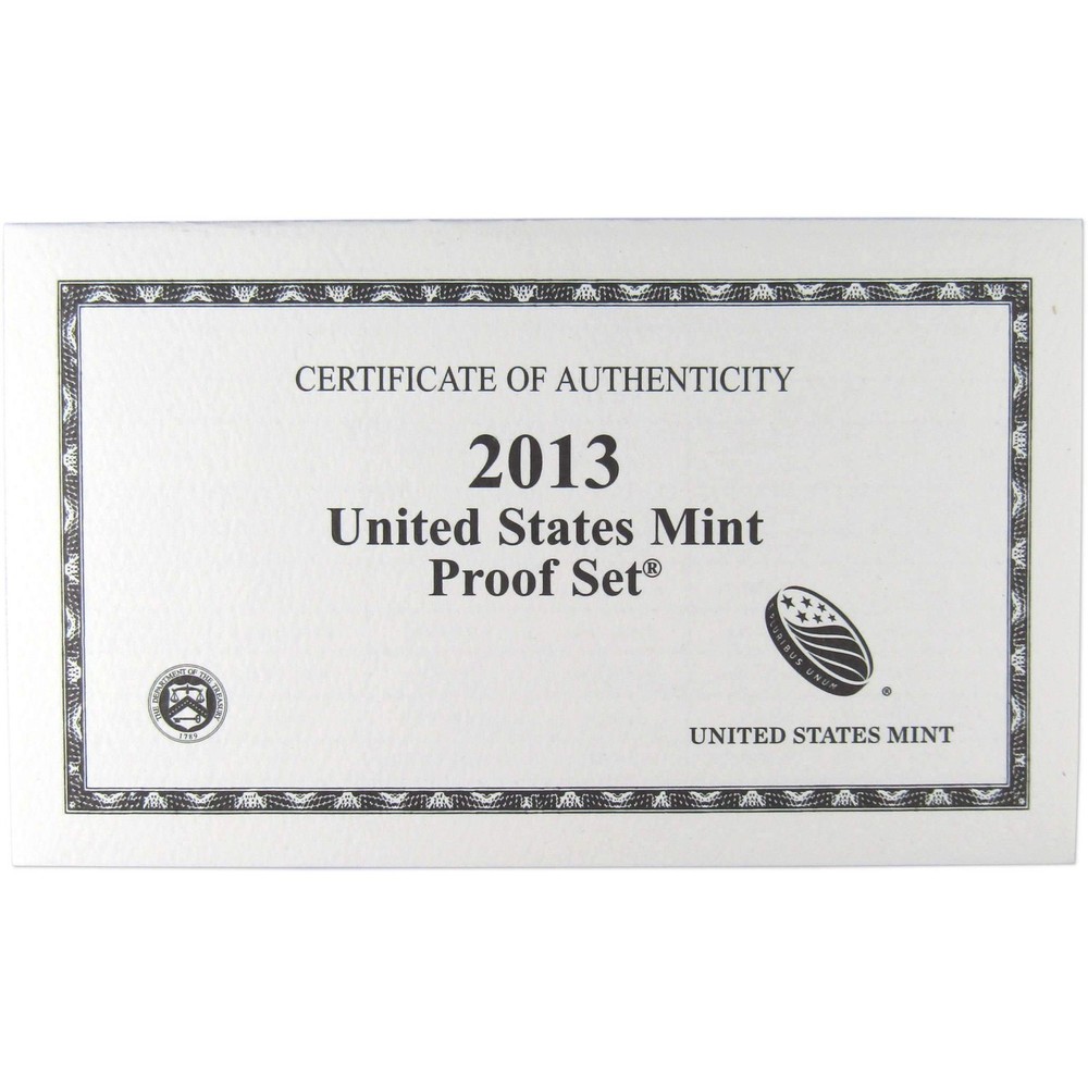 2013 Clad Proof Set U.S. Mint Original Government Packaging OGP COA