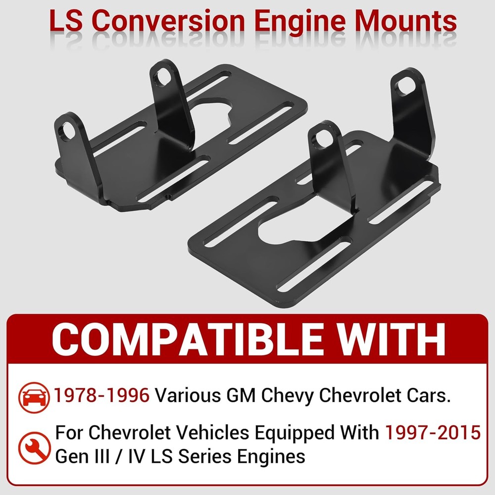 LS Conversion Engine Mounts Compatible with 1973-1998 Square Body Chevy GMC
