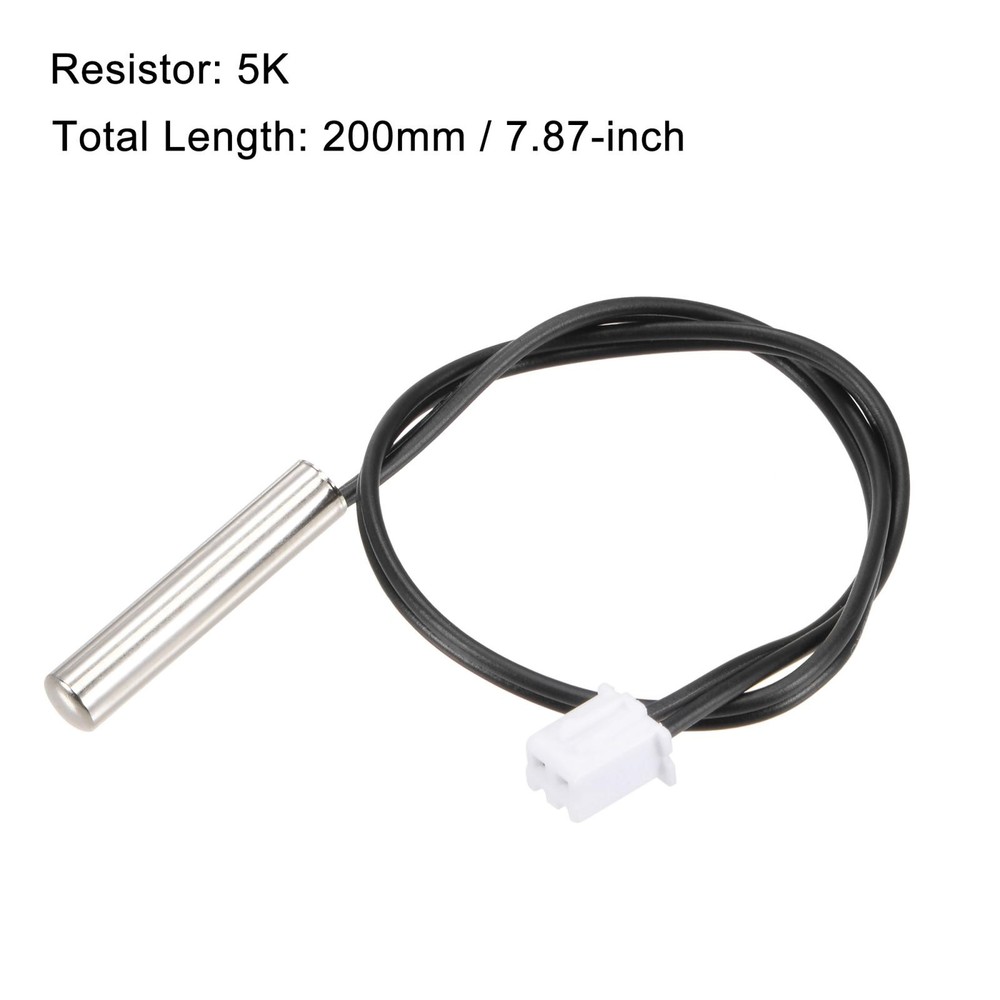 2pcs 5K Temperature Sensor Probe, Stainless Steel Thermal Sensor Probe 200mm