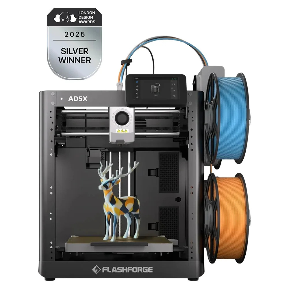 FLASHFORGE AD5X Multicolor 3D Printers w/ Max 600mm/s High-Speed Auto Leveling