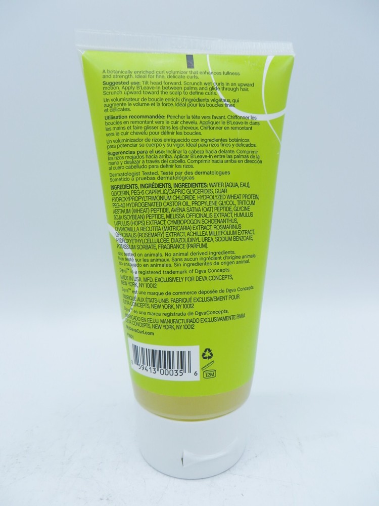 DEVACURL B'LEAVE IN MIRACLE CURL PLUMPER 6 OZ