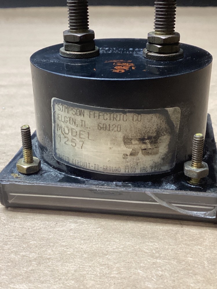 SIMPSON Model 1257 PANEL METER (0-15 AC AMPERES) #113M16