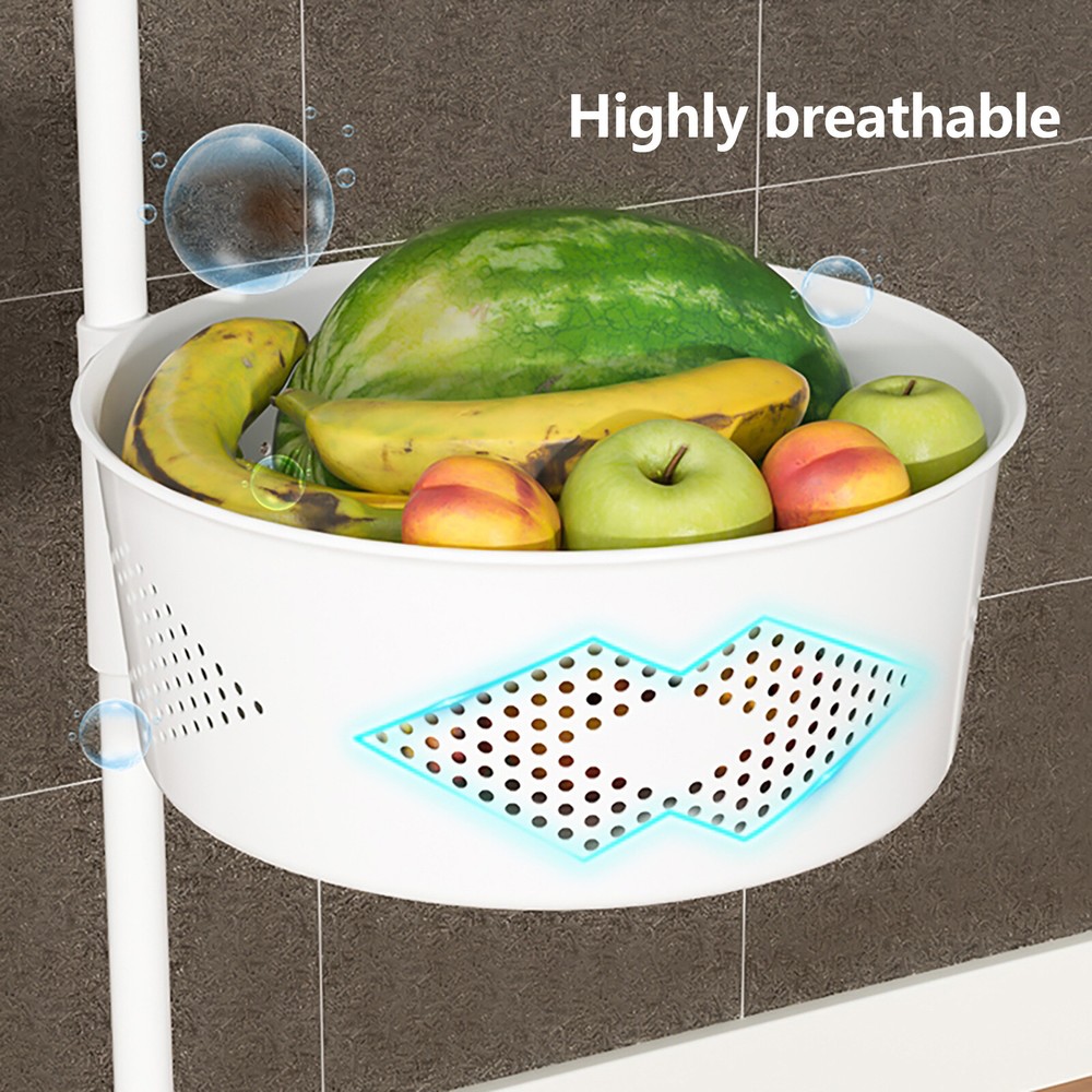 Multi-Layer Fruit Vegetable Basket for Kitchen, Rotating Storage Rack Multi-Use