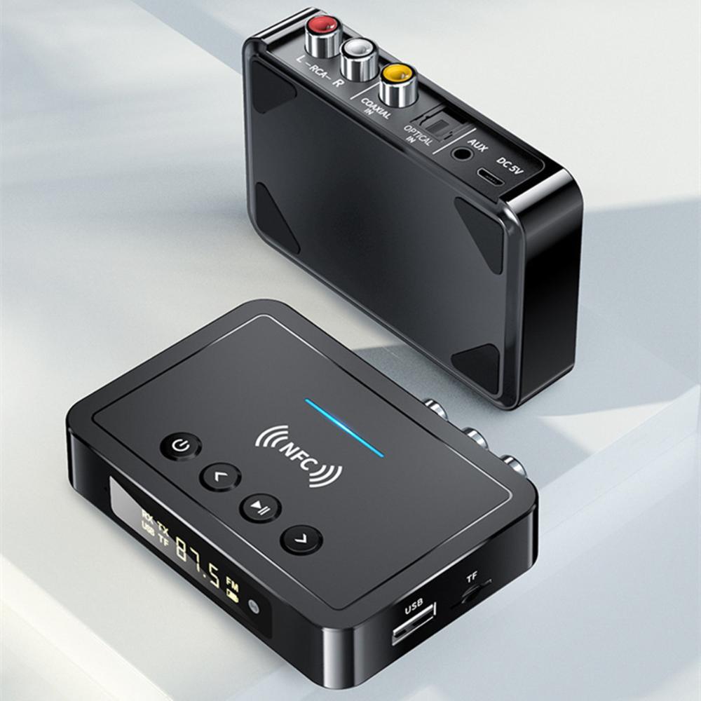 NFC Multi-Function Wireless Bluetooth 5.0 Transmitter Receiver Adapter 3.5mm AUX