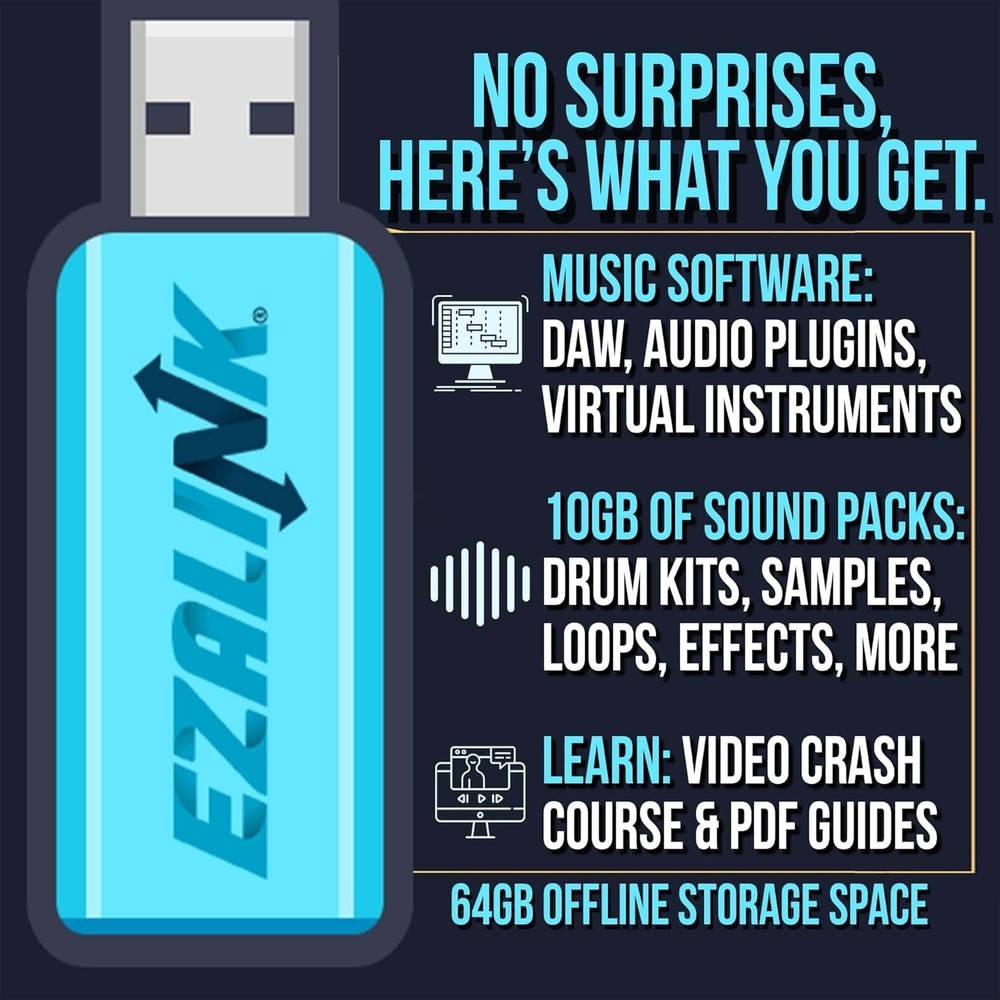 Beginner-Friendly DAW Software & VST Plugins Bundle with Extensive Sound Packs