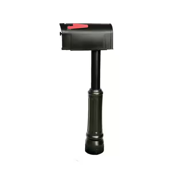 Large, Madison Mailbox and Post Kit, Black