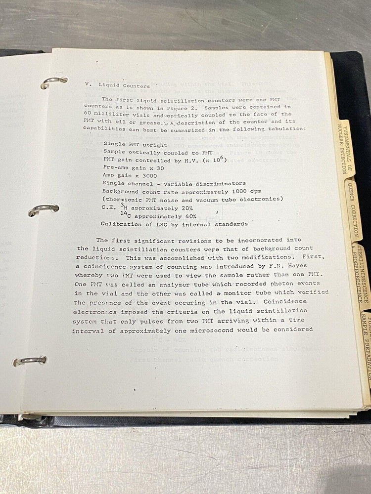 Searle Analytic Liquid Scintillation Counting System - Users Guide / Manual