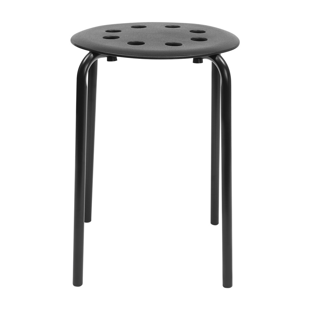 Set of 10 Portable Plastic Stack Stools 17.5" Height Backless Classroom Seating