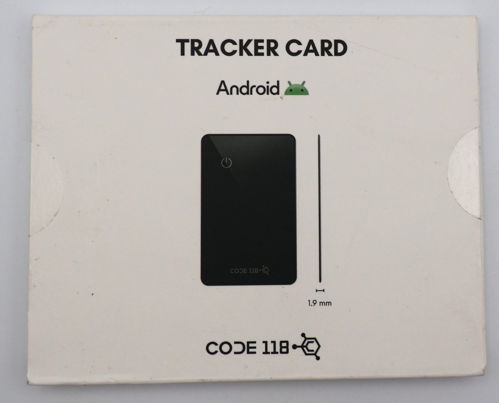 Code 118 TRACKER CARD Android FOR WALLET - Brand New Sealed