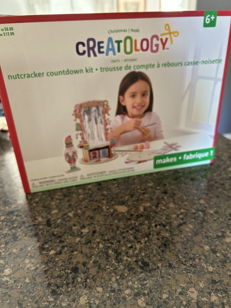 Creatology Christmas Nutcracker Countdown Craft Kit 6+ NIB Paint Glitter