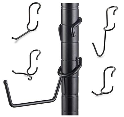 Shelf Pole Hooks 5-Pack Variety Set | Black 5-Pack: Pack,