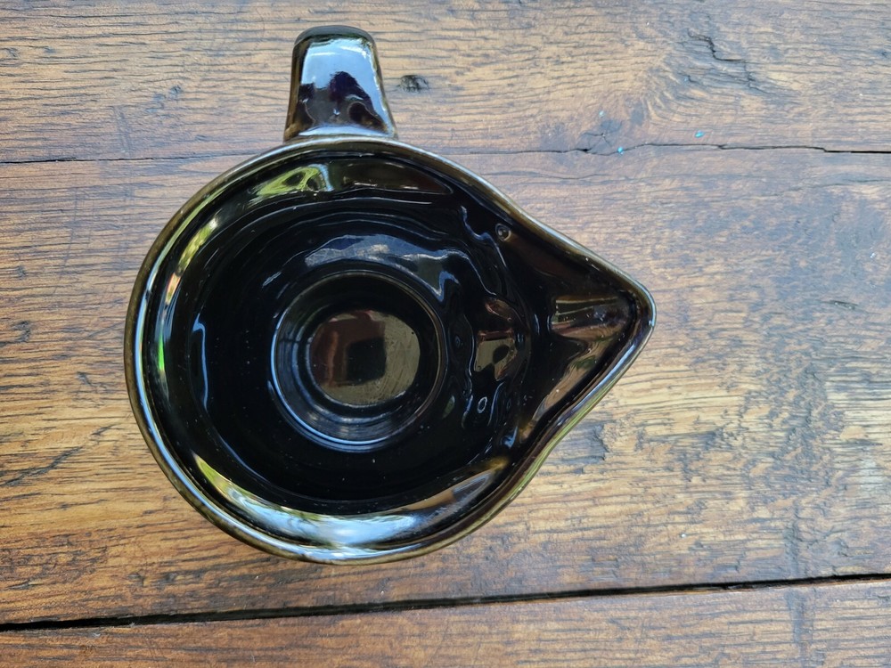 Vintage Black Cat Pitcher Handpainted