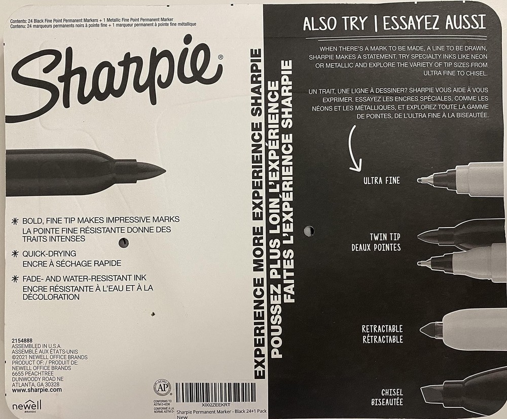 Sharpie Permanent Marker, 25 Count