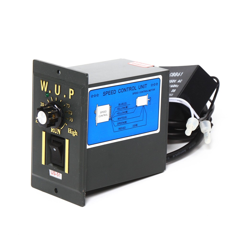 110V 60W AC Gear Motor Variable Speed Reversible Motor Reduction Controller 1:10